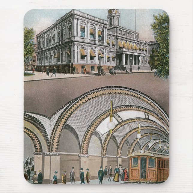 Loop Station, City Hall, NY Mouse Pad (Front)