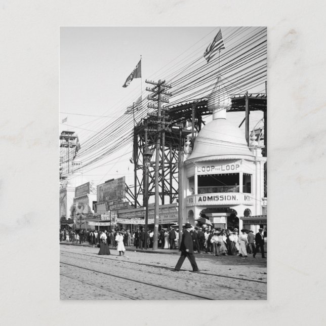 Loop the Loop Ride, Surf Avenue, Coney Island 1903 Postcard (Front)