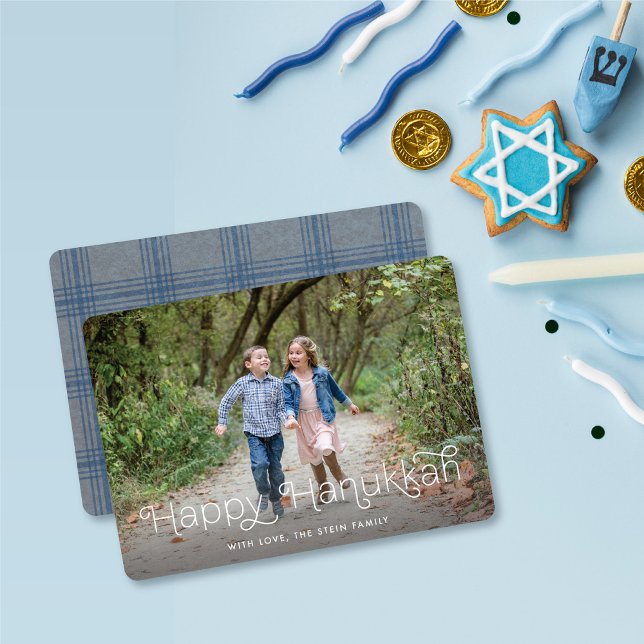 Looped Lettering Hanukkah Photo Card (Creator Uploaded)