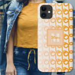 Loopy Lines - Orange Ombre Phone Case<br><div class="desc">Loopy lines or stripes in various shades of orange (dark carrot orange to light peach orange).  Other colorways available.</div>