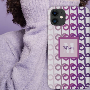 Loopy Lines - Purple Violet Ombre Phone Case