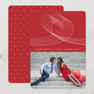 Loopy Love Lines Heart Valentine Photo Greetings Holiday Card