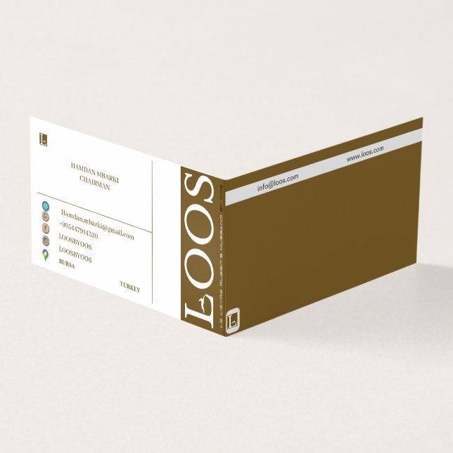 LOOS  FOLDED BUSINESS CARD (Outside)