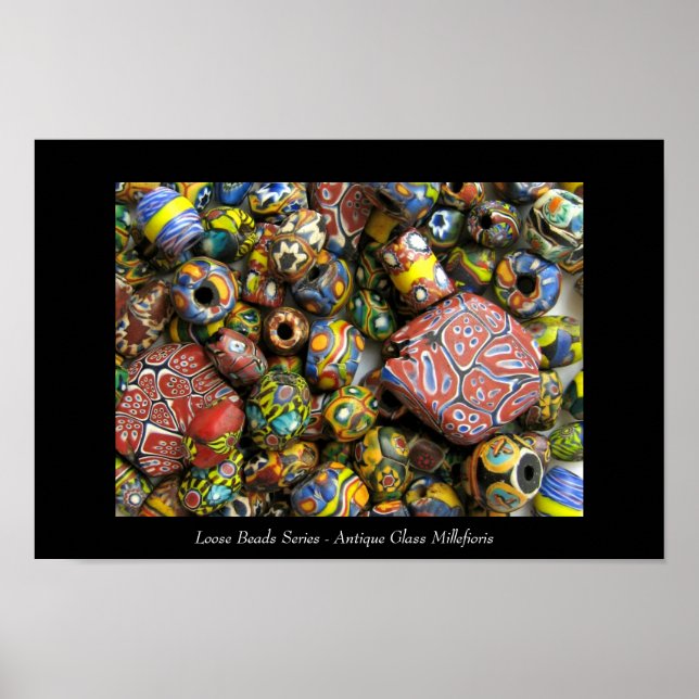 Loose Beads Series - Antique Millefiori Glass Poster (Front)