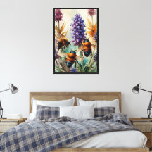Loose Brushwork Charm | Bee & Floral Art