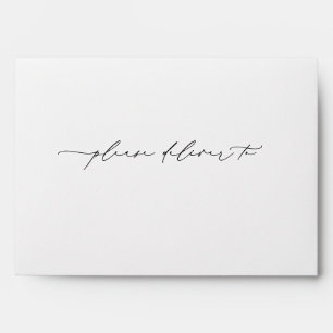 Loose Calligraphy Wedding Invitation Envelope