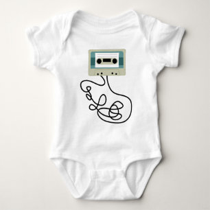 Loose Cassette Tape Loops Baby Bodysuit