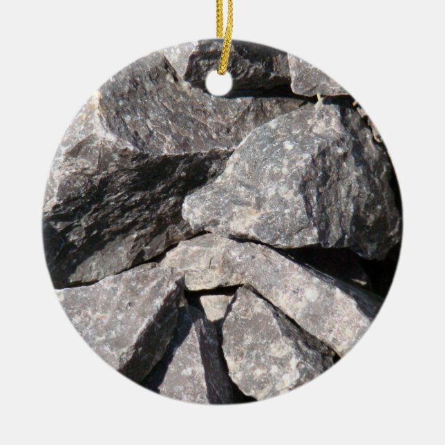 Loose Granite Rock Ceramic Tree Decoration (Front)