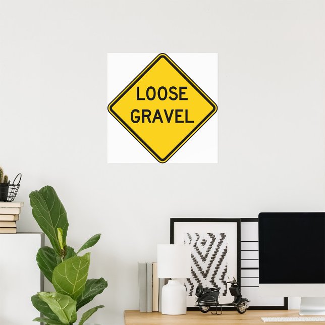 Loose Gravel Warning Sign Road Hazard  (Creator Uploaded)