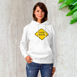 Loose Gravel Warning Sign Road Hazard  Hoodie