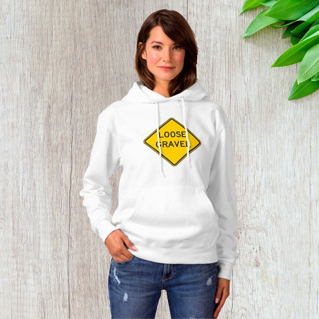 Loose Gravel Warning Sign Road Hazard  Hoodie (Creator Uploaded)