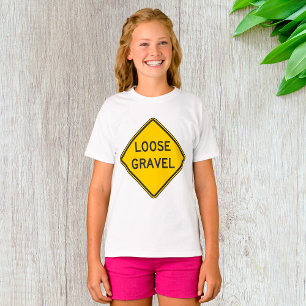 Loose Gravel Warning Sign Road Hazard  T-Shirt