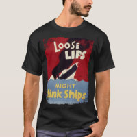 Loose Lips Might Sink Ships WW2 vintage poster