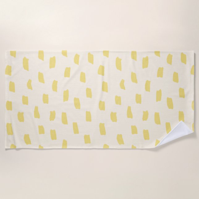 Loose Mark Butter Yellow Beach Towel (Front)