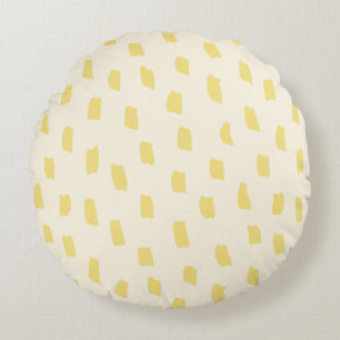 Loose Mark Butter Yellow Round Cushion