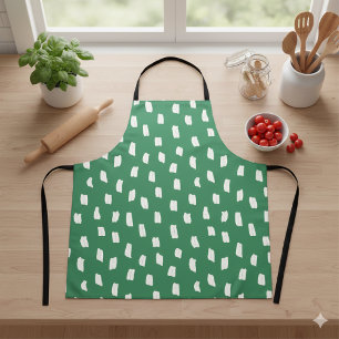 Loose Mark Leaf Green Apron