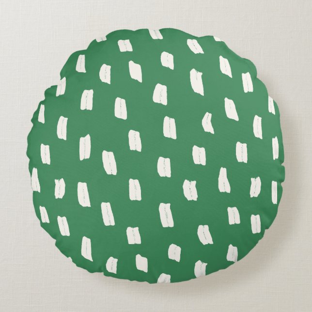 Loose Mark Leaf Green Round Cushion (Front)