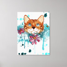 loose watercolor bengal painting