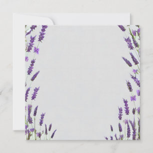 Loose watercolor lavender frame design invitation