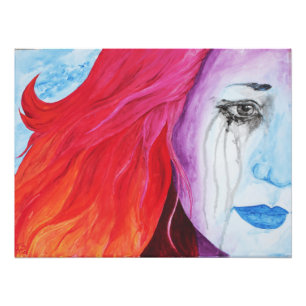 Loosing Colour Surreal Rainbow Woman Original Art Photo Print