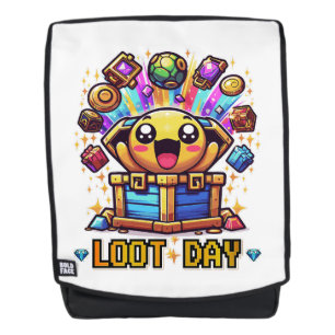Loot Day Gaming Treasure Chest Graphic Backpack