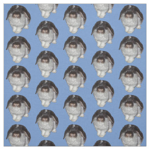 Lop Eared Rabbit Fabric (Blue)