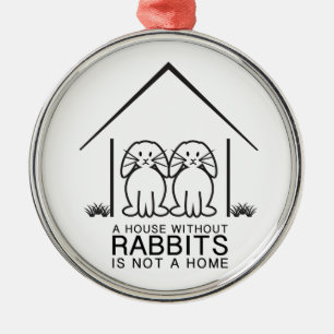 Lop-eared Rabbit Home Metal Tree Decoration