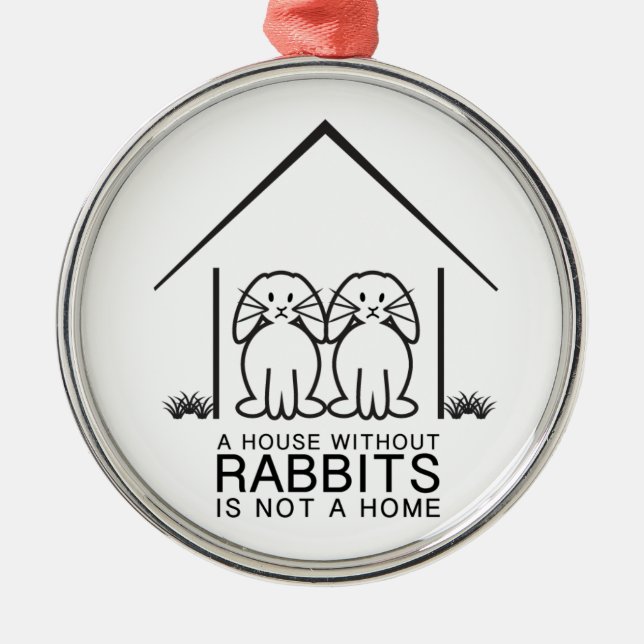 Lop-eared Rabbit Home Metal Tree Decoration (Front)