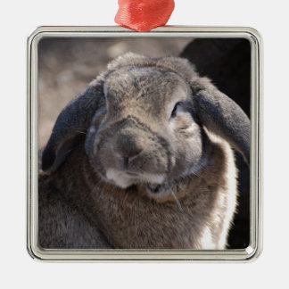 Lop Eared Rabbit Metal Tree Decoration
