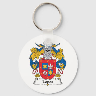 Lopes Family Crest Key Ring
