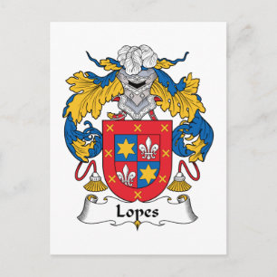 Lopes Family Crest Postcard