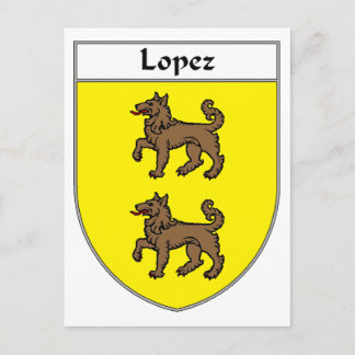 Lopez Coat of Arms/Family Crest Postcard