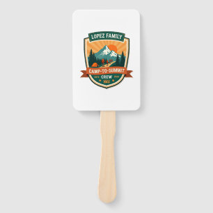Lopez Family Camp-To-Summit Crew Vintage Hiking Ca Hand Fan