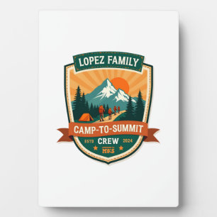 Lopez Family Camp-To-Summit Crew Vintage Hiking Ca Plaque