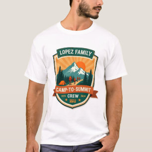 Lopez Family Camp-To-Summit Crew Vintage Hiking Ca T-Shirt