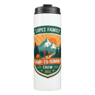 Lopez Family Camp-To-Summit Crew Vintage Hiking Ca Thermal Tumbler