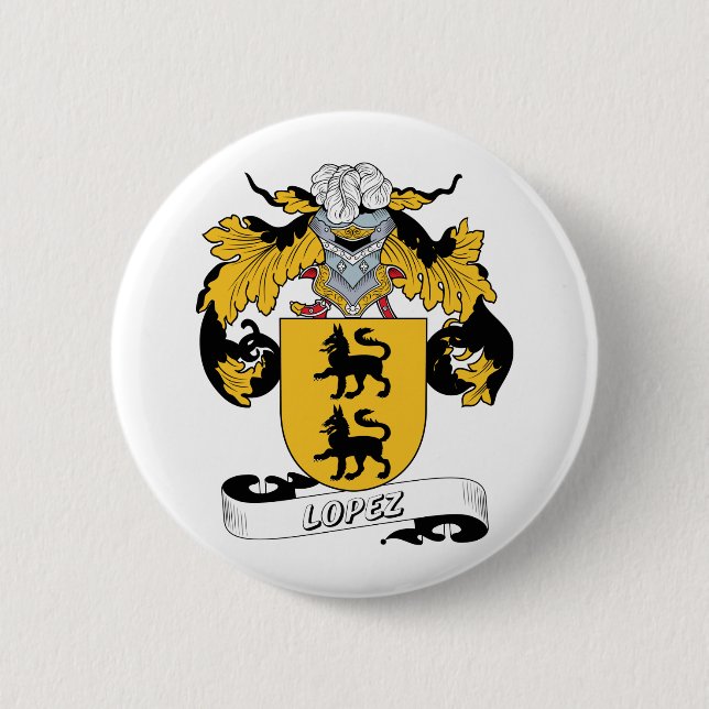Lopez Family Crest 6 Cm Round Badge (Front)