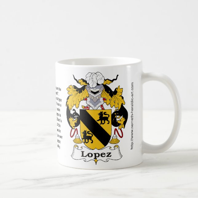 Lopez Family Crest on a mug (Right)