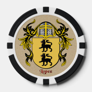 Lopez Heraldic Arms Poker Chips