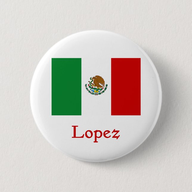 Lopez Mexican Flag 6 Cm Round Badge (Front)