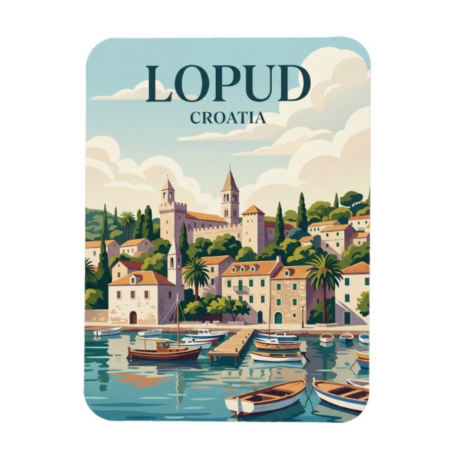 Lopud Island Croatia Magnet (Vertical)