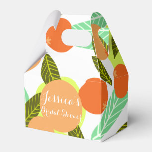 Loquat Fruit Pattern Bridal Shower Peach Favour Box