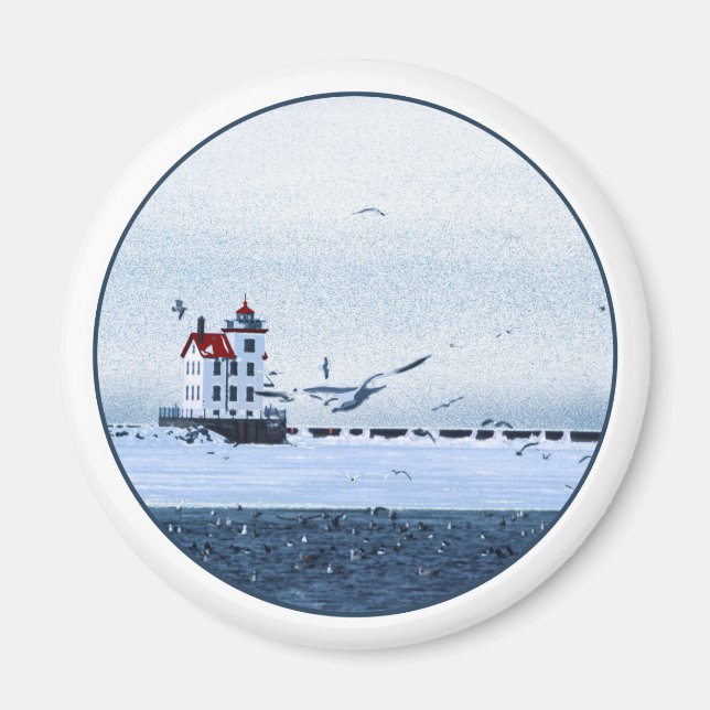 Lorain Lighthouse Magnet (Front)