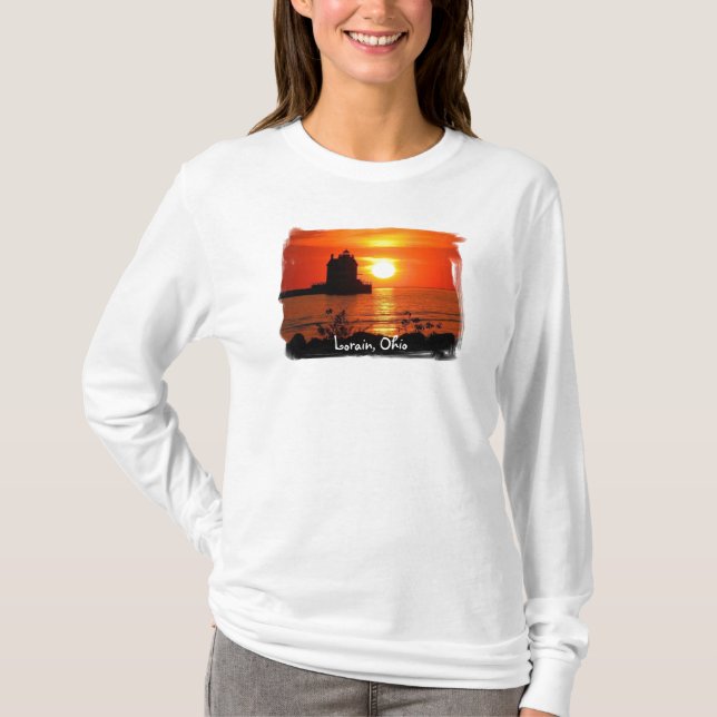 Lorain lighthouse women's hoody (Front)