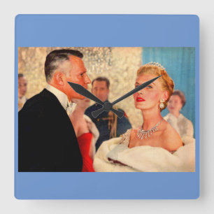 Lord and Lady Speedsticke Square Wall Clock