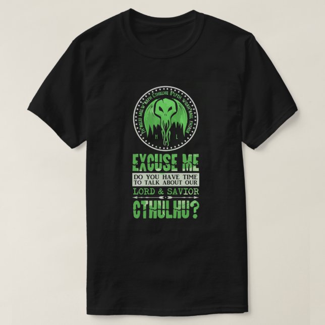 Lord and Savior Cthulhu Sarcastic Religion Parody  T-Shirt (Design Front)