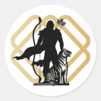 Lord Ayyappan Classic Round Sticker