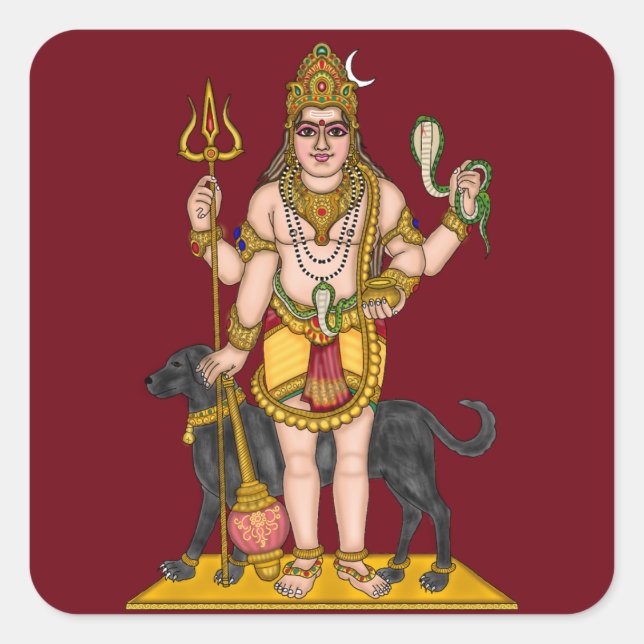 Lord Bhairava Glossy Waterproof Sticker (Front)