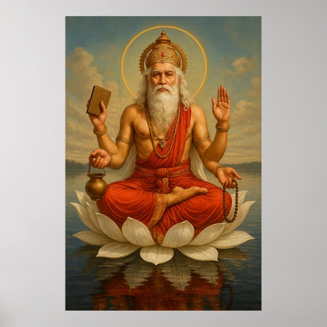 Lord Brahma | The Creator of the Universe Poster (Front)