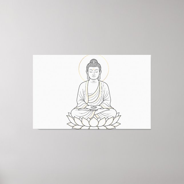 Lord Buddha Canvas Print (Front)